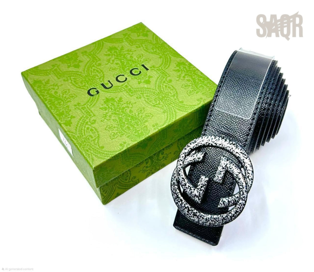 Gucci | Interlocking G Belt – Black / Silver / Gold – Product Image 1