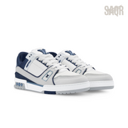 Louis Vuitton LV Trainer Sneakers – White & Blue - View 4