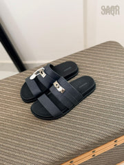 Hermès Chypre Sandals (Brown Suede)