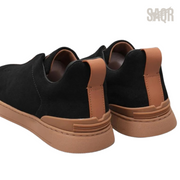 Zegna Suede Triple Stitch Black Sneakers - View 3