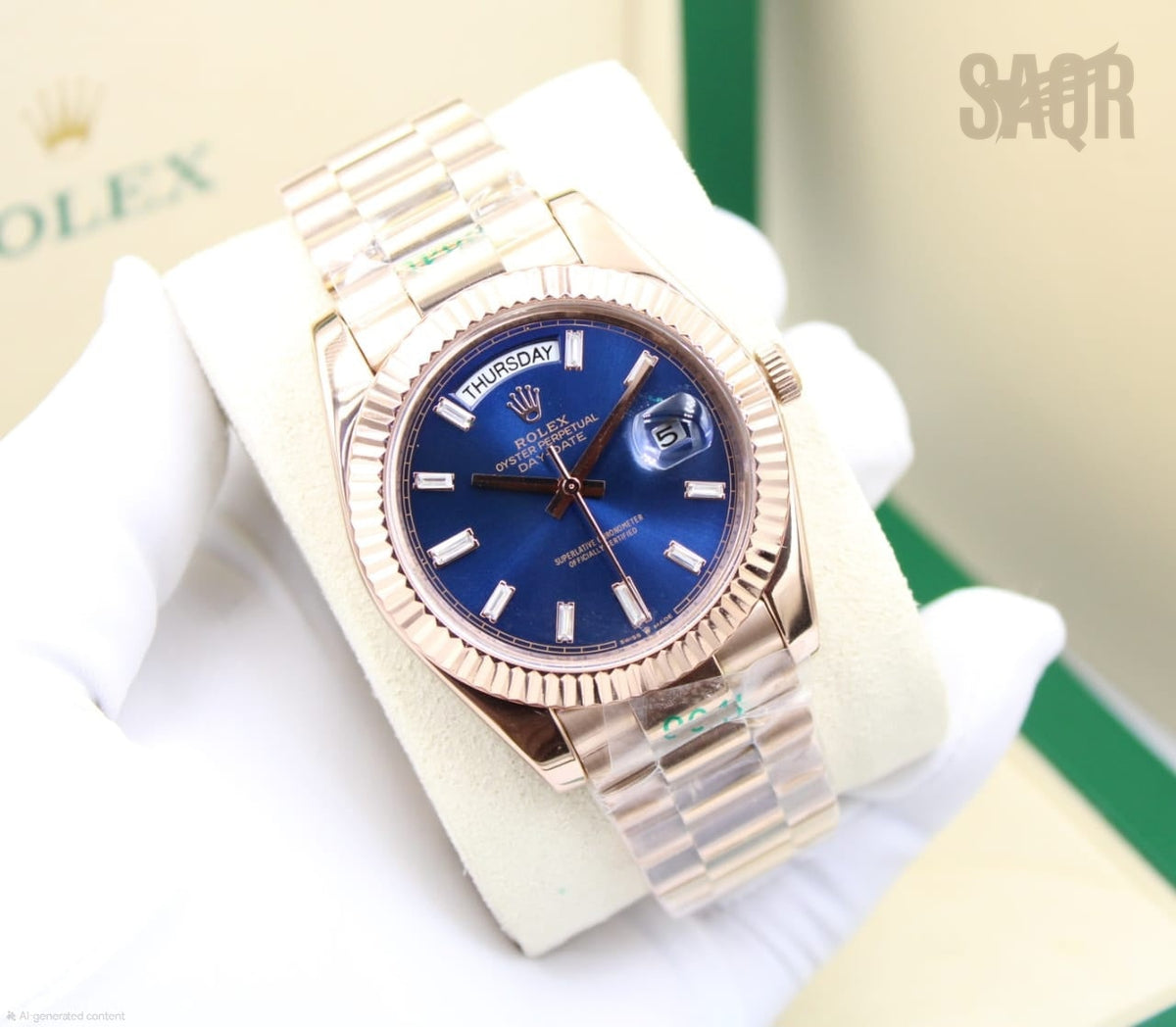 Rolex Day-Date 40 (Chocolate Dial with Diamond Hour Markers)