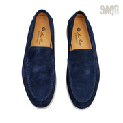 Loro Piana Summer Walk Suede Loafers – Dark Navy - View 4
