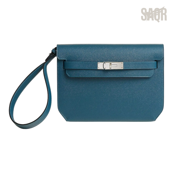 Hermès Depeche 25 Pouch – Bleu Thalassa - View 1