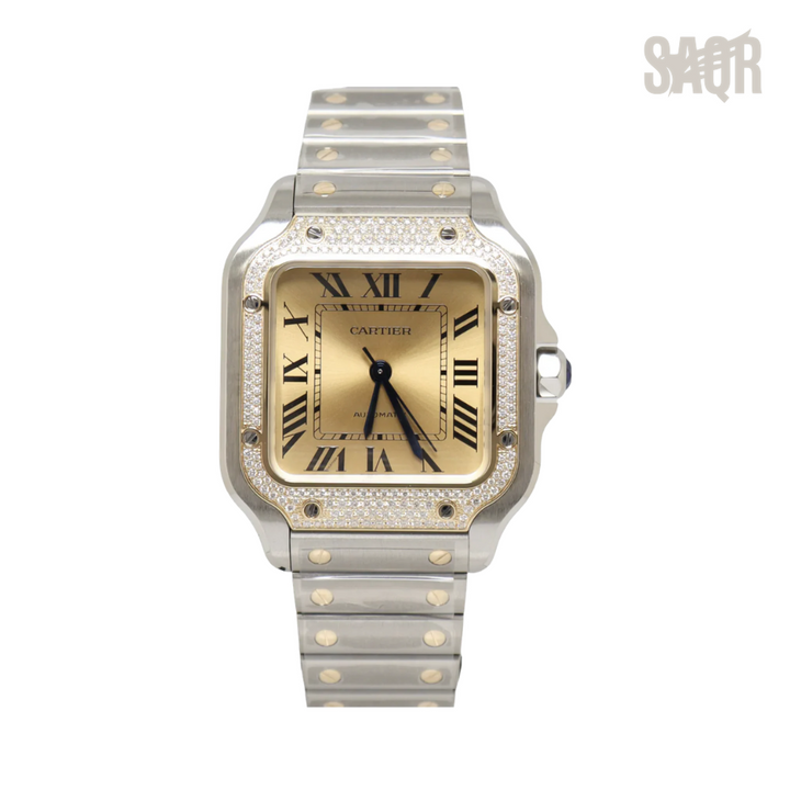 Cartier Watch | Santos de Two-Tone Yellow Dial