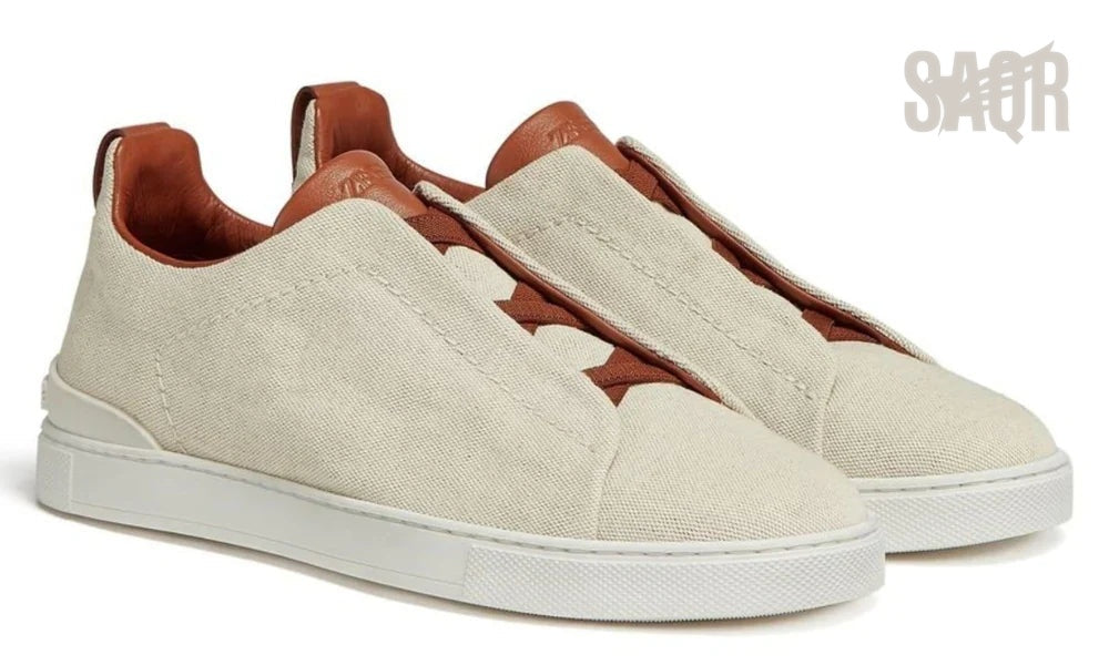 Zegna Footwear | Triple Stitch Suede White