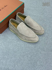 Loro Piana Summer Walk Suede Loafers – Linen - View 5