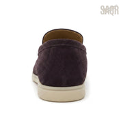 Loro Piana Suede Loafers – Dark Plum - View 2