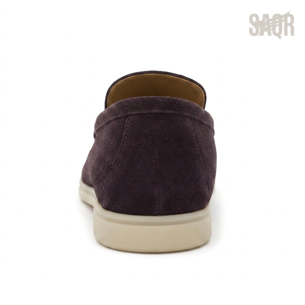 Loro Piana Suede Loafers – Dark Plum - View 2