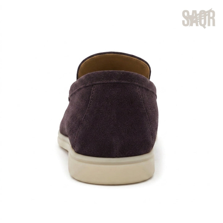 Loro Piana Suede Loafers – Dark Plum - View 2