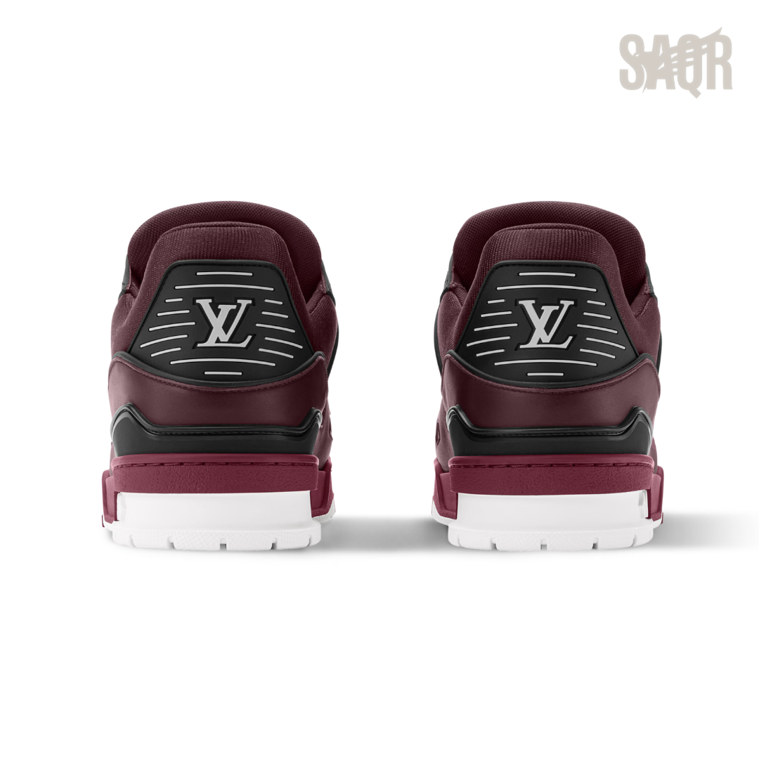 Louis Vuitton LV Trainer Striped Velvet Sneakers – Bordeaux - View 3