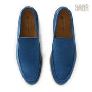 Loro Piana Summer Walk Loafers – Blue - View 2