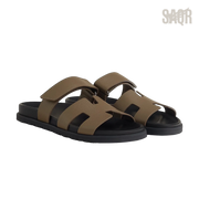 Hermès Chypre Sandals – Étoupe - View 1