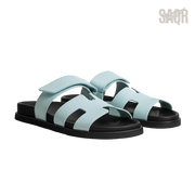 Hermès Chypre Sandals – Bleu Brume - View 1