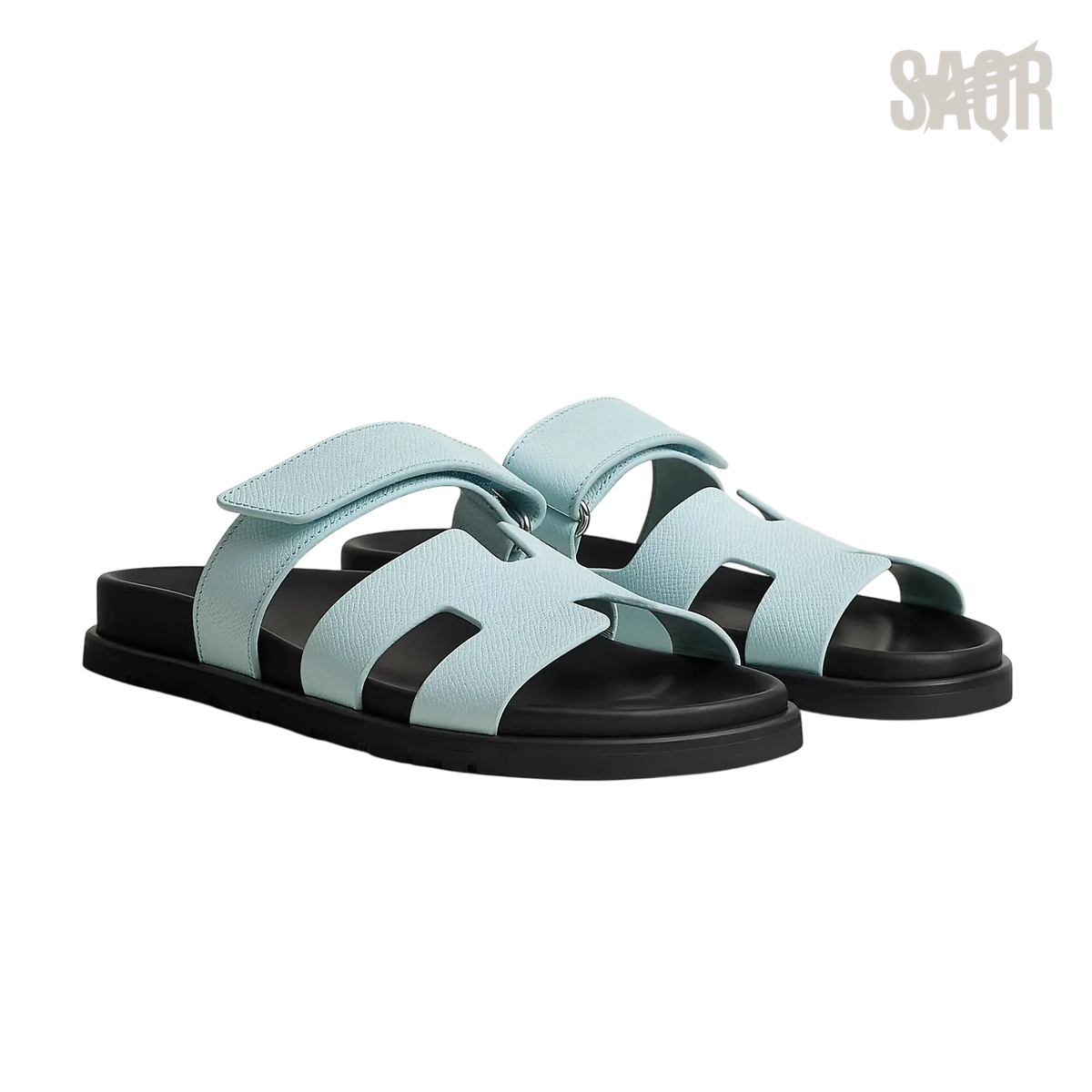 Hermès Chypre Sandals – Bleu Brume - View 1