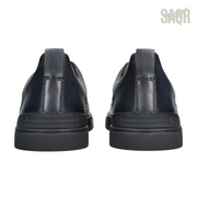 Zegna Triple Stitch Leather Low-Top Sneakers – Black - View 4