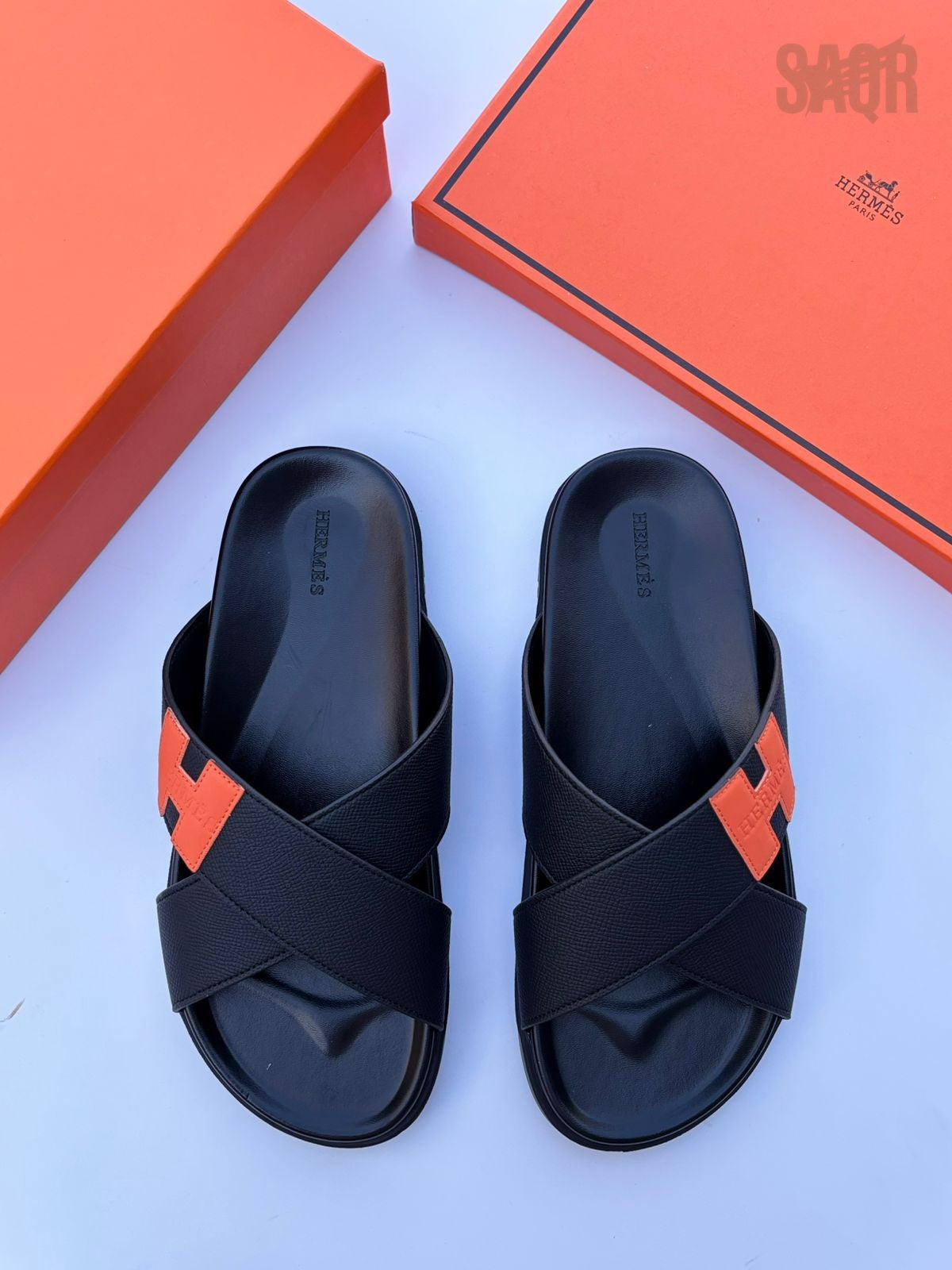 Hermès Chypre Sandal (Ebène / Orange)