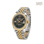 Rolex Datejust Wimbledon Dial Two Tone Silver Gold Watch - image 3