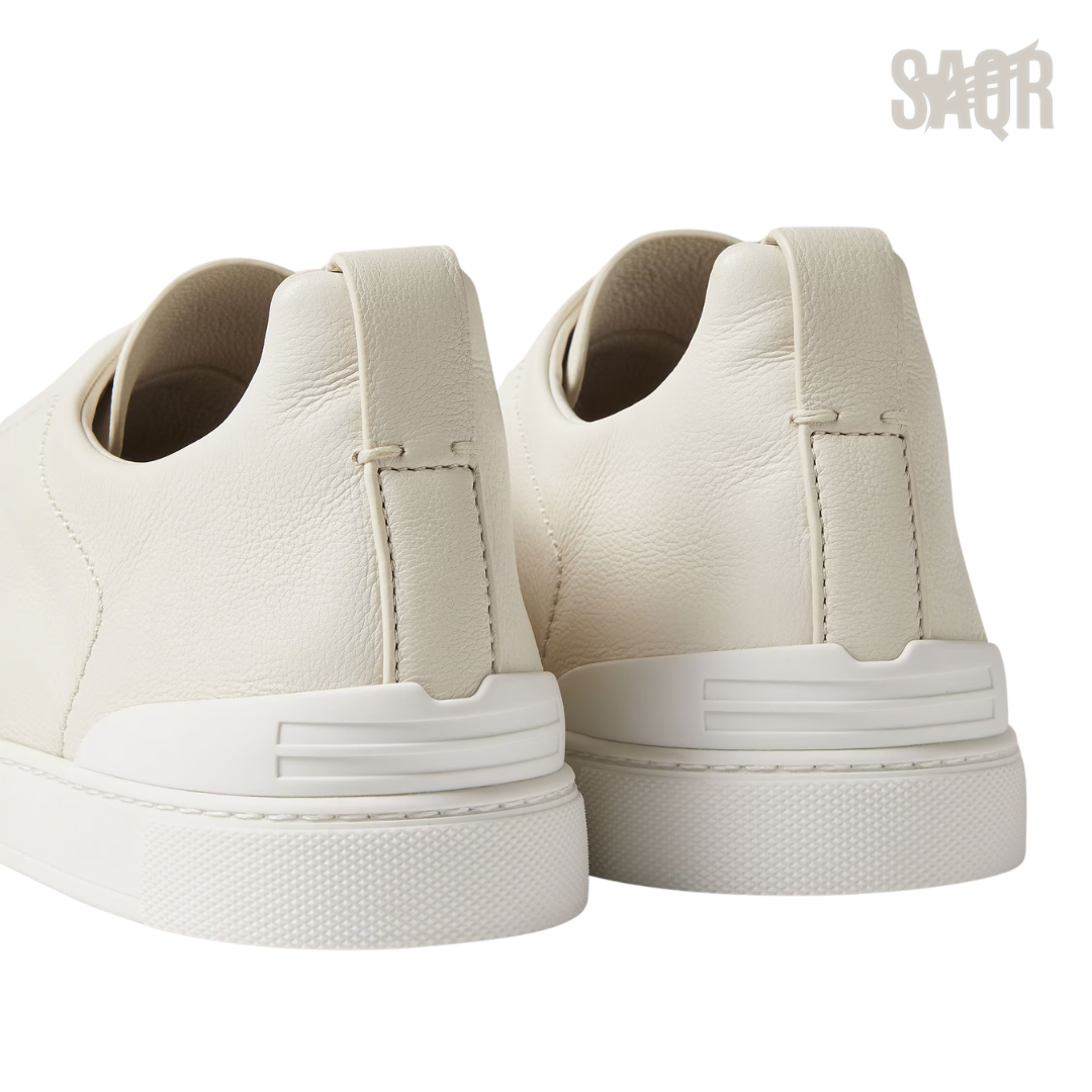 Zegna Triple Stitch Sneakers – Light Beige - View 3