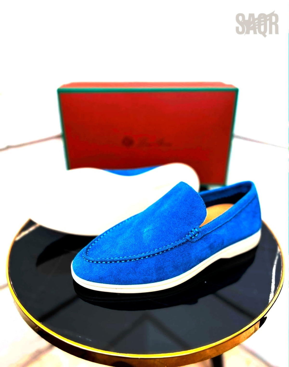 Loro Piana Summer Walk Loafers – Blue - View 5