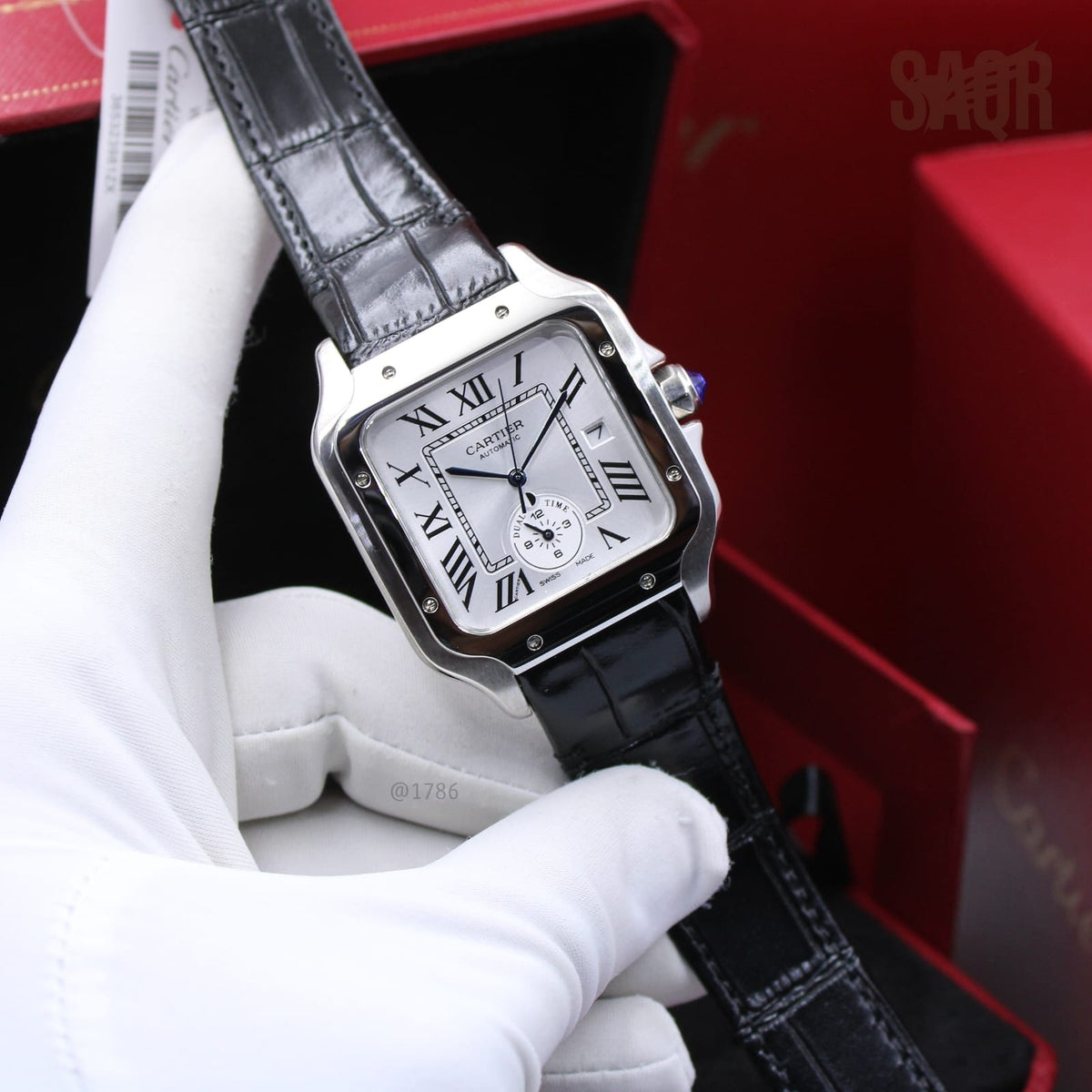Cartier | Santos de Cartier Large Model Watch – Blue – Product Image 1