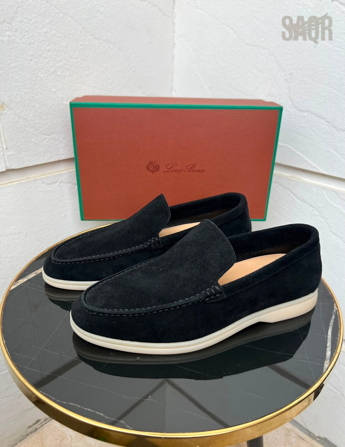 Loro Piana Walk Suede Loafers Black Summer - View 5