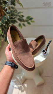Loro Piana Summer Walk Suede Loafers – Brown - View 5