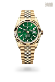 Rolex | Sky-Dweller Yellow Gold Green Dial - Free & Fast UAE Shipping