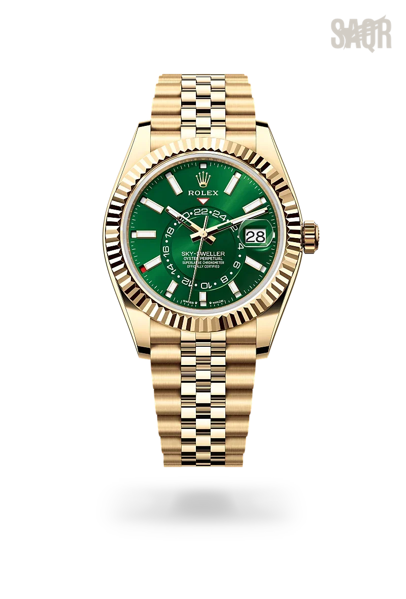 Rolex | Sky-Dweller Yellow Gold Green Dial - Free & Fast UAE Shipping