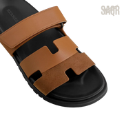 Hermès Chypre Sandals – Naturel H / Noir - View 2
