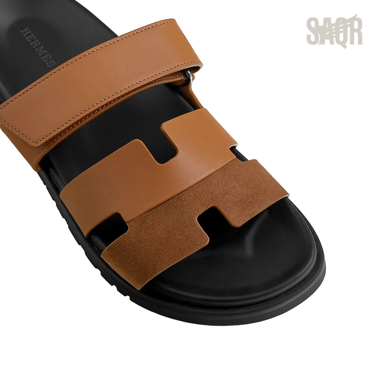 Hermès Chypre Sandals – Naturel H / Noir - View 2