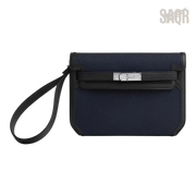 Hermès Depeche 25 Pouch – Bleu Marine / Noir - View 1