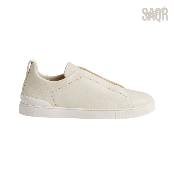 Zegna Triple Stitch Sneakers – Light Beige - View 1