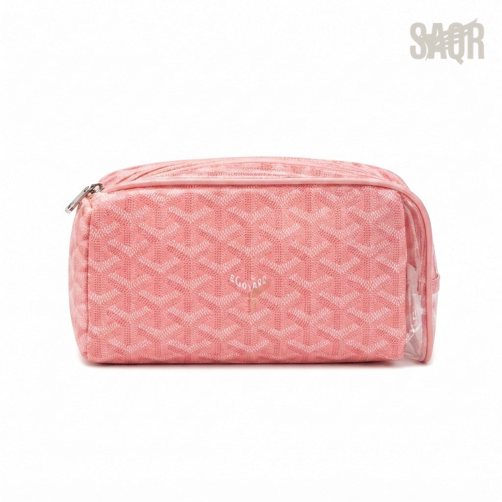 Goyard Goyardine Cosmetic Toiletry Pouch Set – Pink - View 1