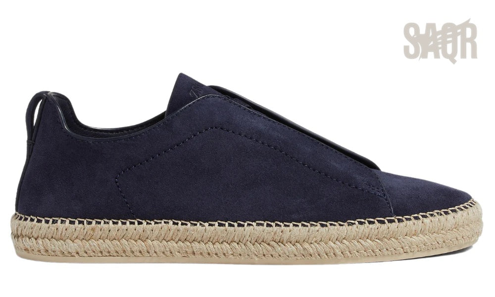 Zegna Triple Stitch Espadrille - Dark Blue | Men