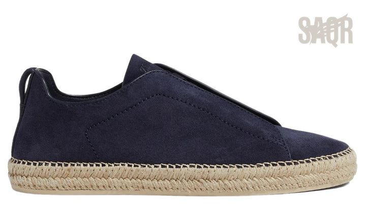 Zegna Triple Stitch Espadrille - Dark Blue | Men