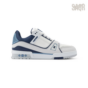 Louis Vuitton LV Trainer Sneakers – White & Blue - View 1