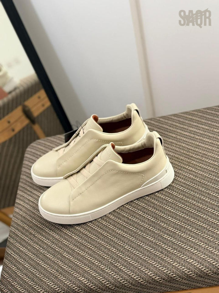 Zegna TerraFlex Suede Slip-On Sneakers – Desert Sand Edition