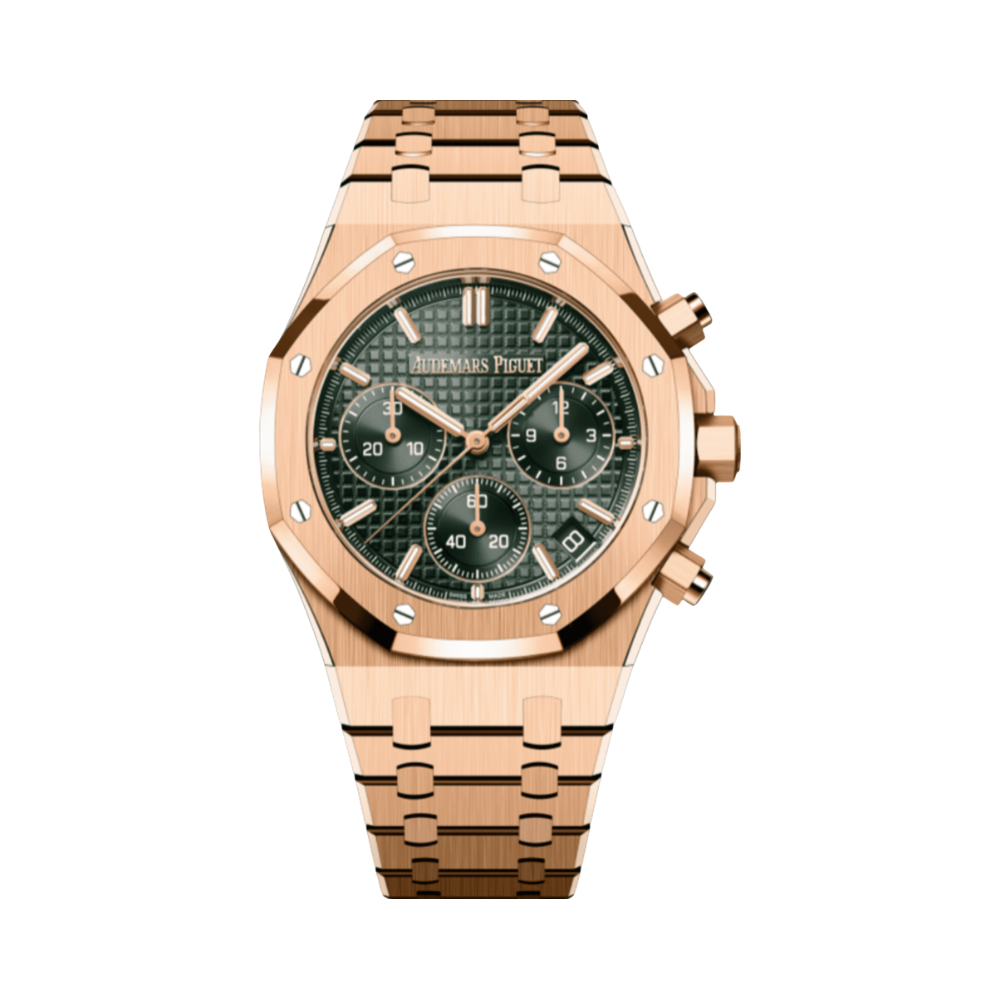 Audemars Piguet Watch | Royal Oak Selfwinding Chronograph Stainless Gold Steel Green Dial