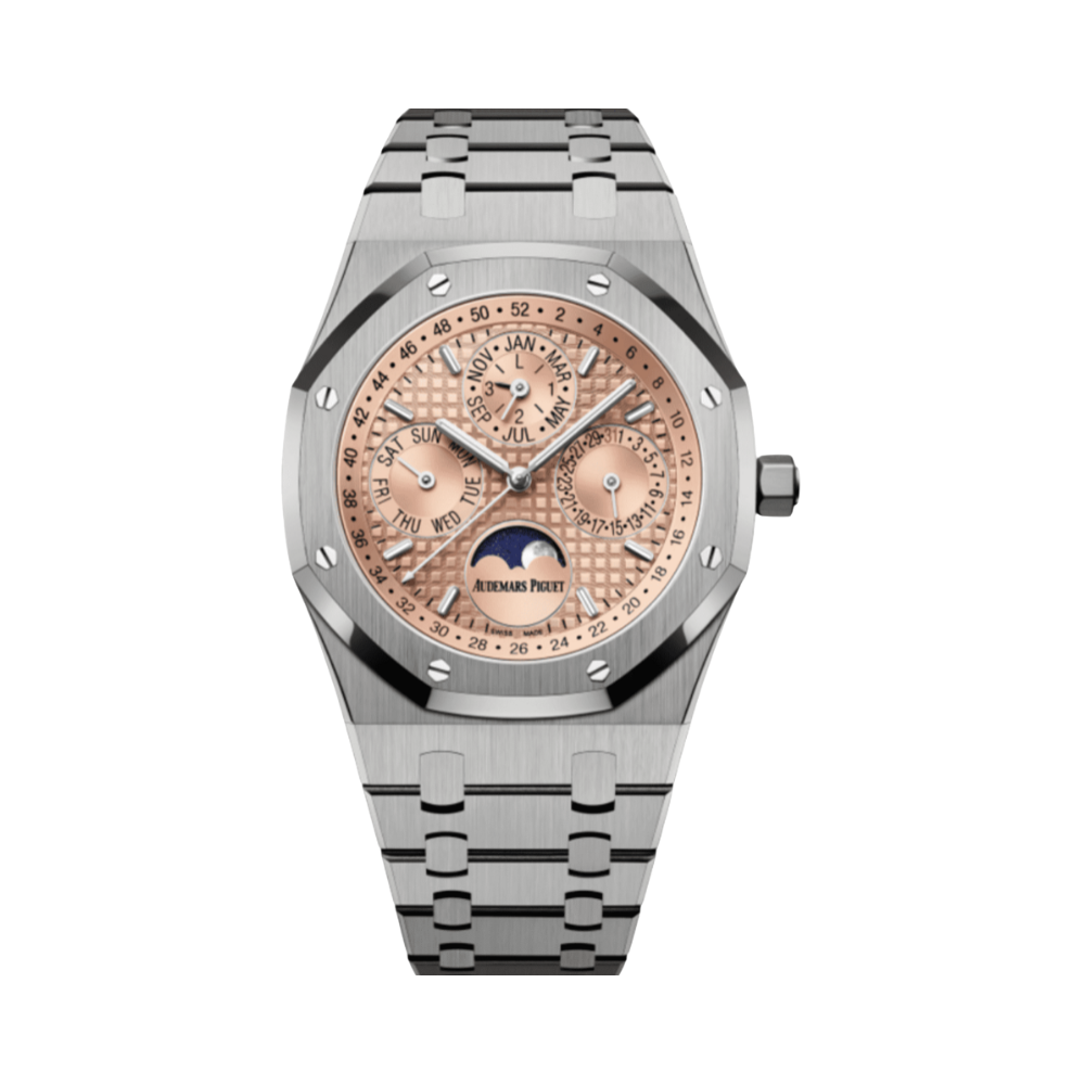 Audemars Piguet Watch | Royal Oak Perpetual Calendar Stainless Steel Salmon Dial